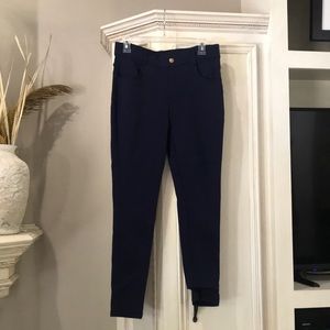 Navy super skinny stretch pants. Size Large.